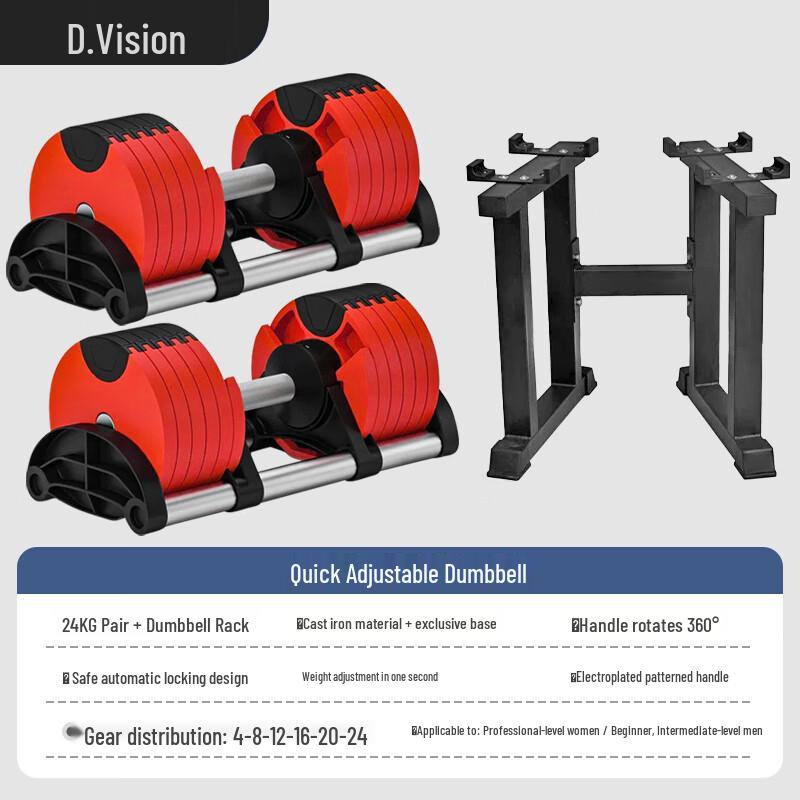 WEISHIDUN Cast Iron Adjustable Dumbbell Set