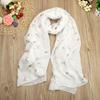 Lady Butterfly Print Long Wrap Women's Shawl Pashmina Stole Scarf Scarves