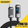 Essager PD 29W USB Type C Cable For iPhone 14 13 12 11 Pro Max Xs 8 7 Fast Charging USB C For iPad Air Charger Data Wire Cord