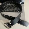 Gothic Wide Women's Belt Designer Dress Jeans Belt Vintage Rivet Waist Belt  Streetwear