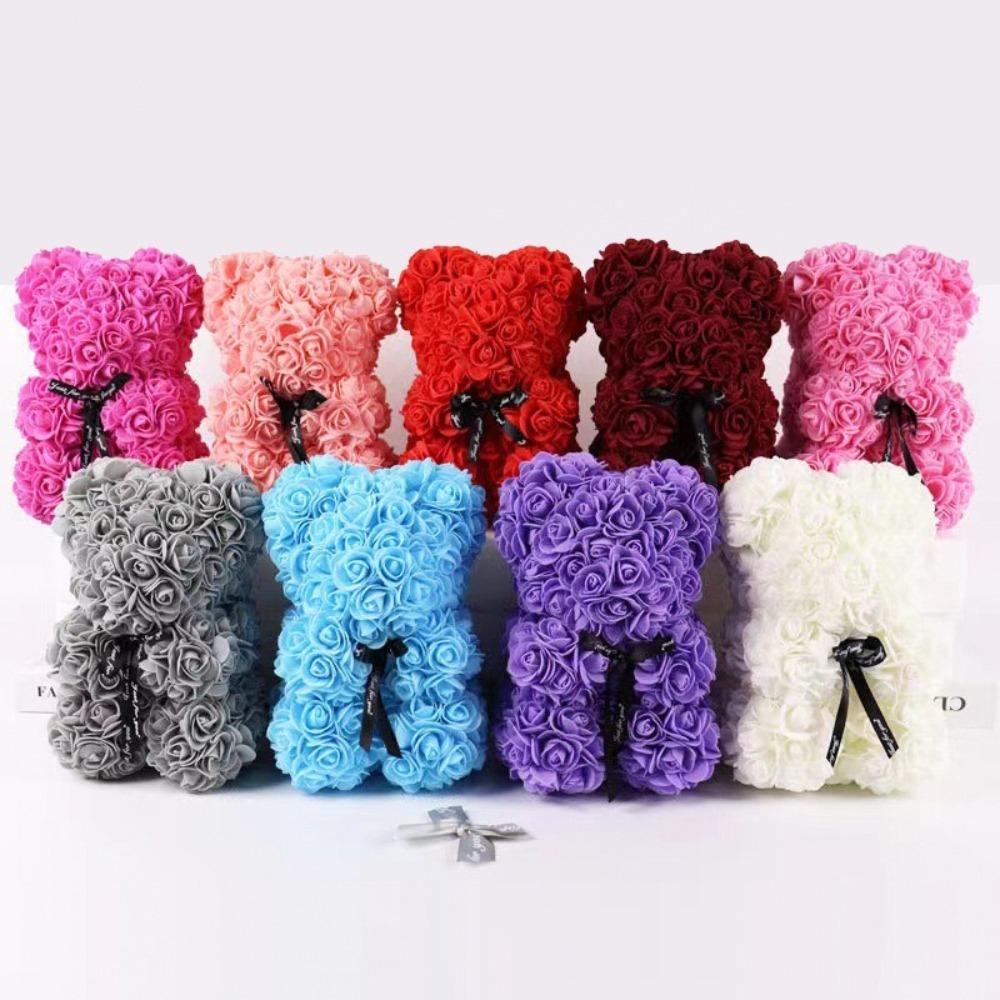 Eternal Rose Valentine's Day Gift Teddy Bear Party Decoration New Rose Bear  Birthday