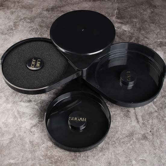 Пластиковая коробка Salt Edge Три слоя Солонка Сахар Сок Приправа Коробка Гладкая внутренняя стенка Инструмент для обмакивания соли