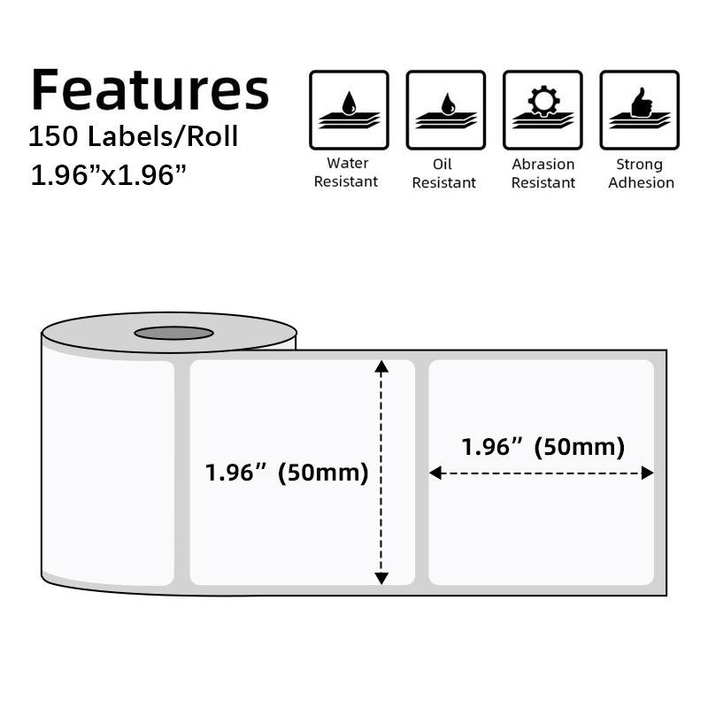 Цветная термоэтикетка 50x50 мм для Marklife P15/P12/P50