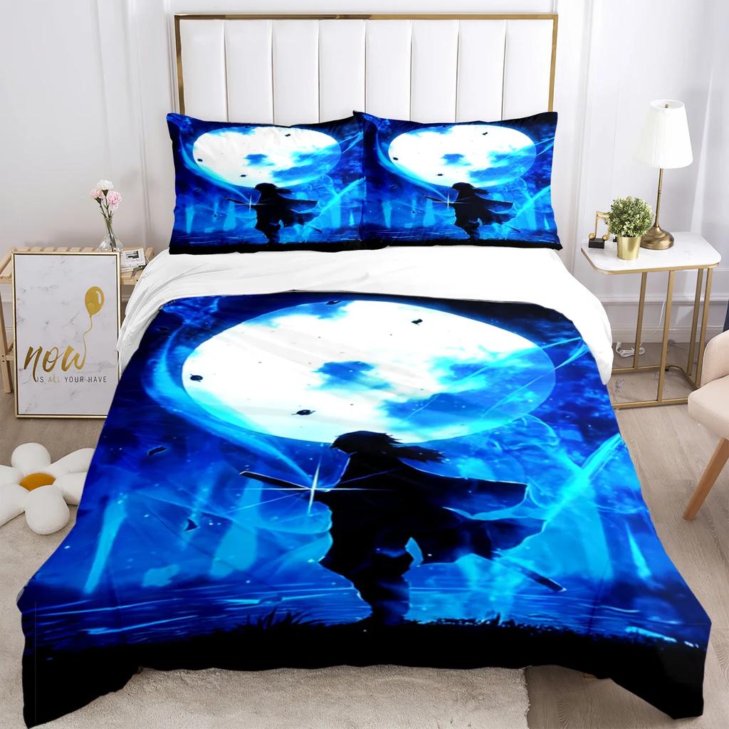 Genshin Impact Print Комплект постельного белья из трех предметов Модные изделия для детей и взрослых для кроватей Пододеяльники Наволочки Комплект постельного белья