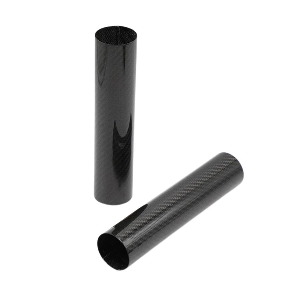 Shiwaki 2 Pcs Motorcycle Front Fork Shock Cover Protector Carbon Fiber Bike, 25CM