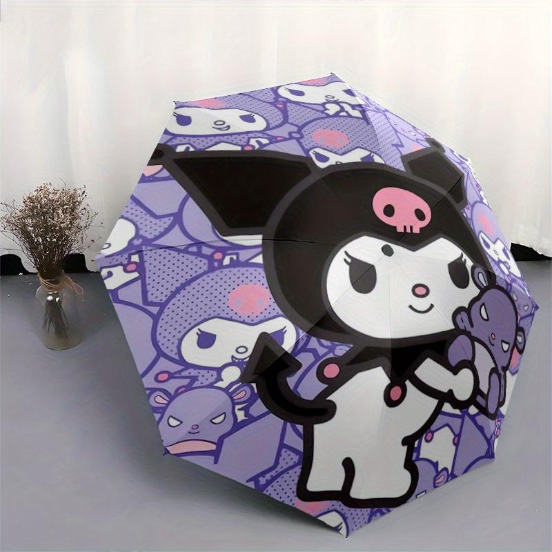 1pc Kuromi Automatic Opening and Closing Umbrella, Lightweight 3-Fold, With Cute Cartoon Characters, Suitable for Home, Outdoor and Daily Use, Lively