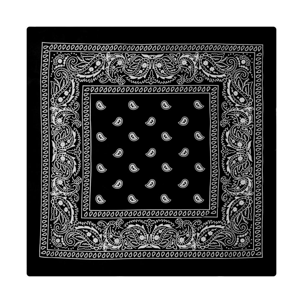 1Pc Paisley Cashew Flower Square Scarf Hip Hop Outdoor Riding Bandana Headscarf