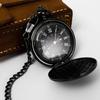 1PC  Fob Chain Smooth Steel Quartz Pocket Watch Vintage Roman Nmber Dial Pendant Fob Watch Gifts Clock