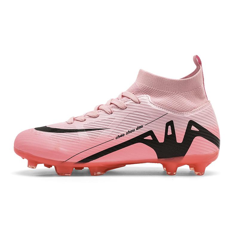 Взрослые высокие футбольные бутсы с шипами для искусственного газона, спортивная тренировочная обувь для мальчиков и девочек