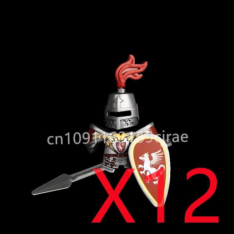 Совместимые MOC Средневековые Строительные Блоки Персонажи Солдаты Рыцари Драконов Черный Лев Орел Игрушка Подарок Кирпичики Фермер Солдат X048