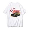 Classic Car Print Anime Tee-shirt Women Men Clothes Vintage Vehicle Short Sleeve Harajuku Unisex O-neck Tops Oversize Streetwear