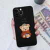 Чехол для Apple iPhone X XS XR SE 14 13 12 11 8 7 6 Pro Max Mini задние крышки милый медведь мультфильм ударопрочный жидкий силиконовый чехол для телефона для пары iPhone