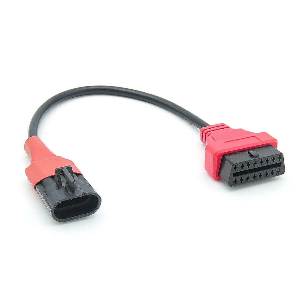 SYM 3Pin To OBD2 16Pin Adapter Motorcycle Diagnostic Extension Cable OBD Connector Moto SYM 3 Pin To OBD2 16 Pin Cable