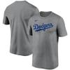 Dodgers Серый Wordmark Legend Performance Футболка Размер S-5XL Репринт Унисекс Футболка