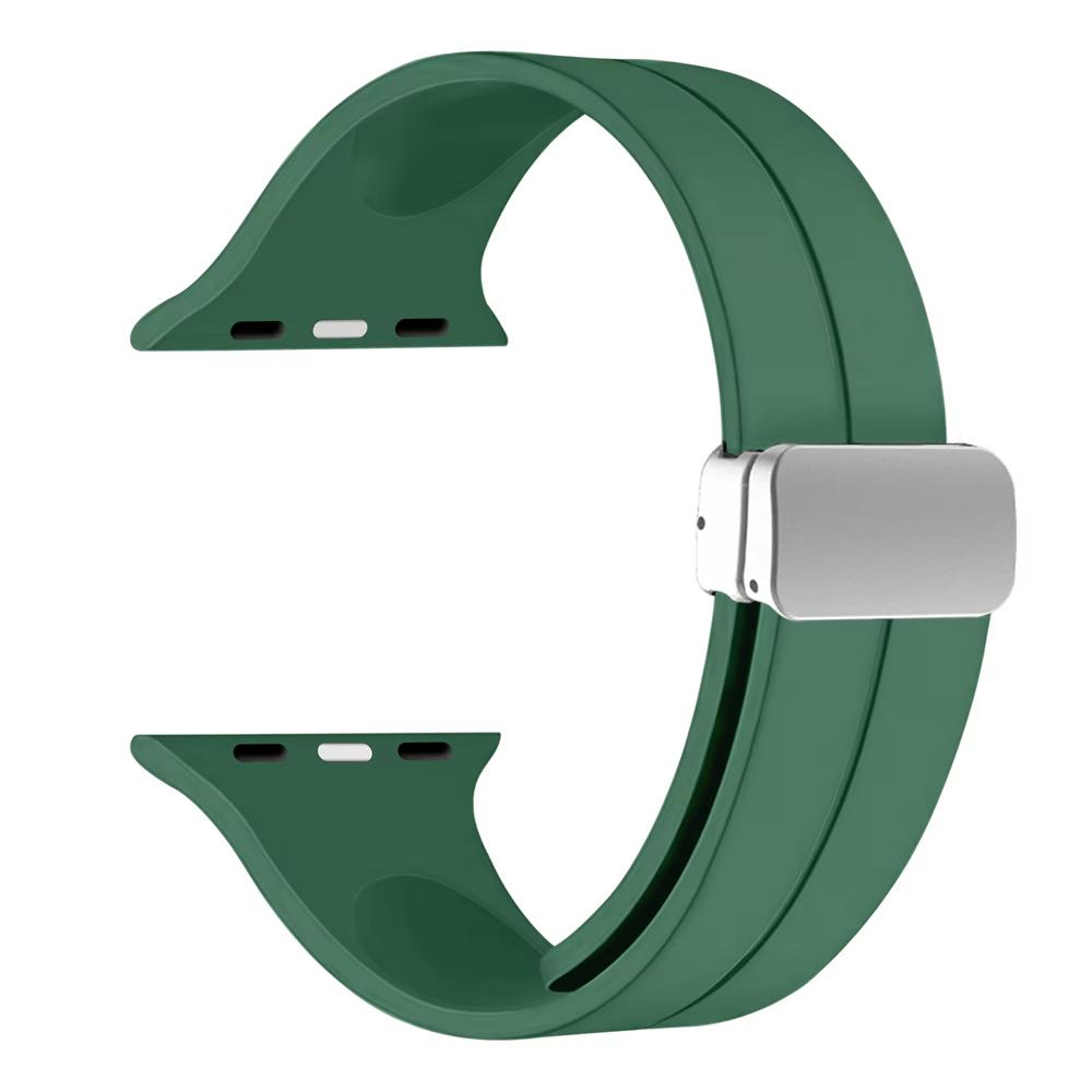 Силиконовый ремешок для Apple Watch 11 Ремешок 46мм 45мм 44мм 41мм 49мм 42мм Магнитный браслет ремешок iWatch Серия 9 8 10 7 SE 6 Ultra