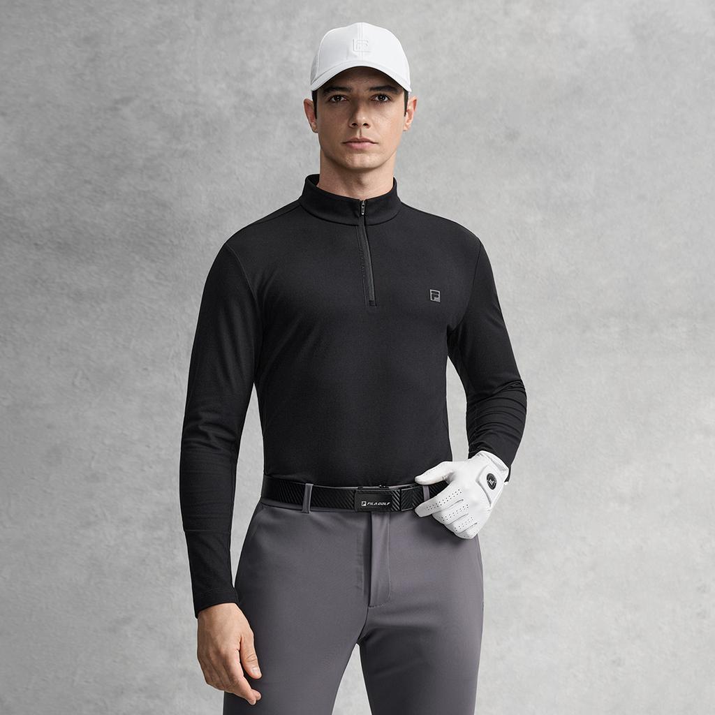 Fila Golf Classic Sports Leisure Удобная футболка с длинным рукавом Мужские топы A11M615213F-BK