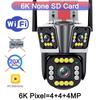 LS VISION Наружная WIFI IP-камера 16MP 8K HD 10X Оптический зум Автоматическое отслеживание PTZ Четыре объектива Три экрана Водонепроницаемая камера безопасности CCTV