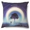 Luxury Home Decor Pillow Cover Living Room Sofa Cushion Cover Blue Planet Astronaut Pattern Cushion Cover