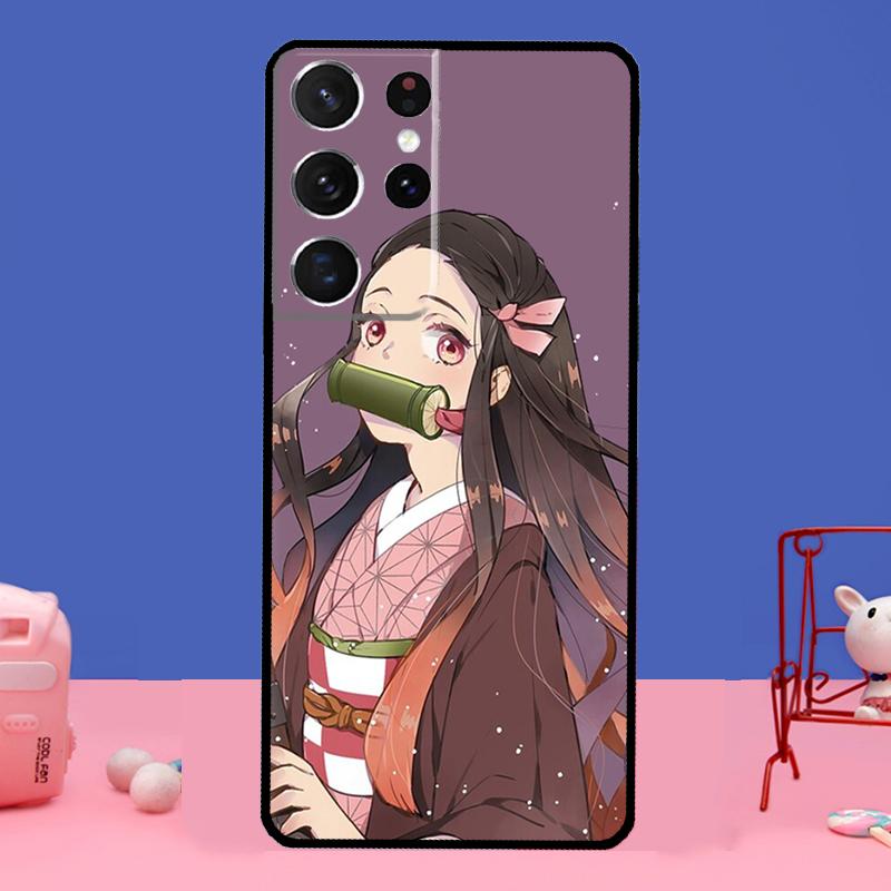 Чехол Demon Slayer Kimetsu no Yaiba для Samsung Galaxy S21 S22 Ultra S20 FE S8 S9 S10 Note 10 Plus Note 20 Ultra Coque