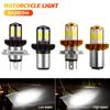 Фара для мотоцикла светодиодная BA20D H6 H4 лампы дальнего и ближнего света Moto LED лампа для фары мотоцикла 6000K белый 12V 1200LM