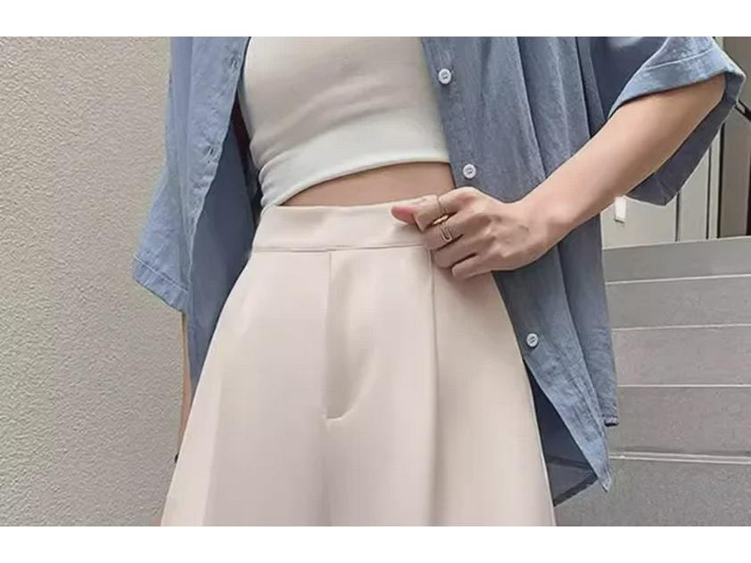 Женские широкие черные повседневные шорты с высокой талией, весна 2024