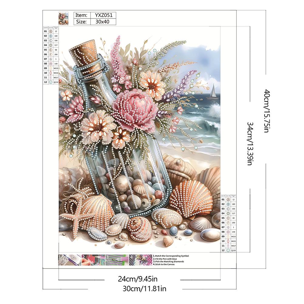 5D DIY Seashell Diamond Painting Series Частичная специальная форма сверла Diamond Painting Seashell Kit Decoration