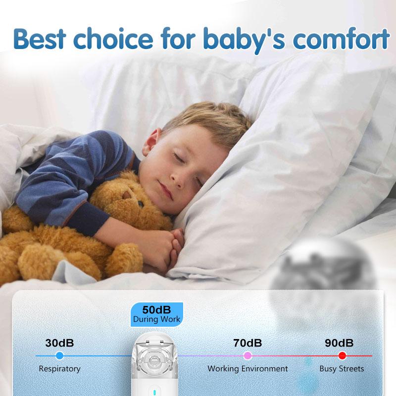 Портативный небулайзер Мини ручной ингалятор Бесшумный ультразвуковой ингалятор Медицинский небулайзер для младенцев и взрослых от кашля и астмы