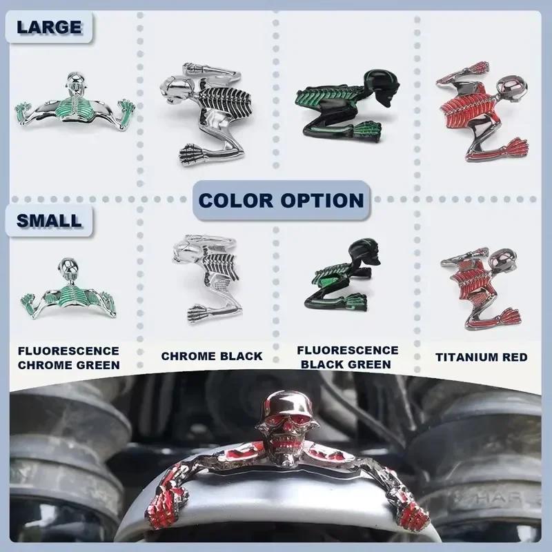 Козырек фары мотоцикла, украшение в виде черепа на шоссе, зомби, переднее крыло, стальной череп, украшение в виде скелета для аксессуаров Harley