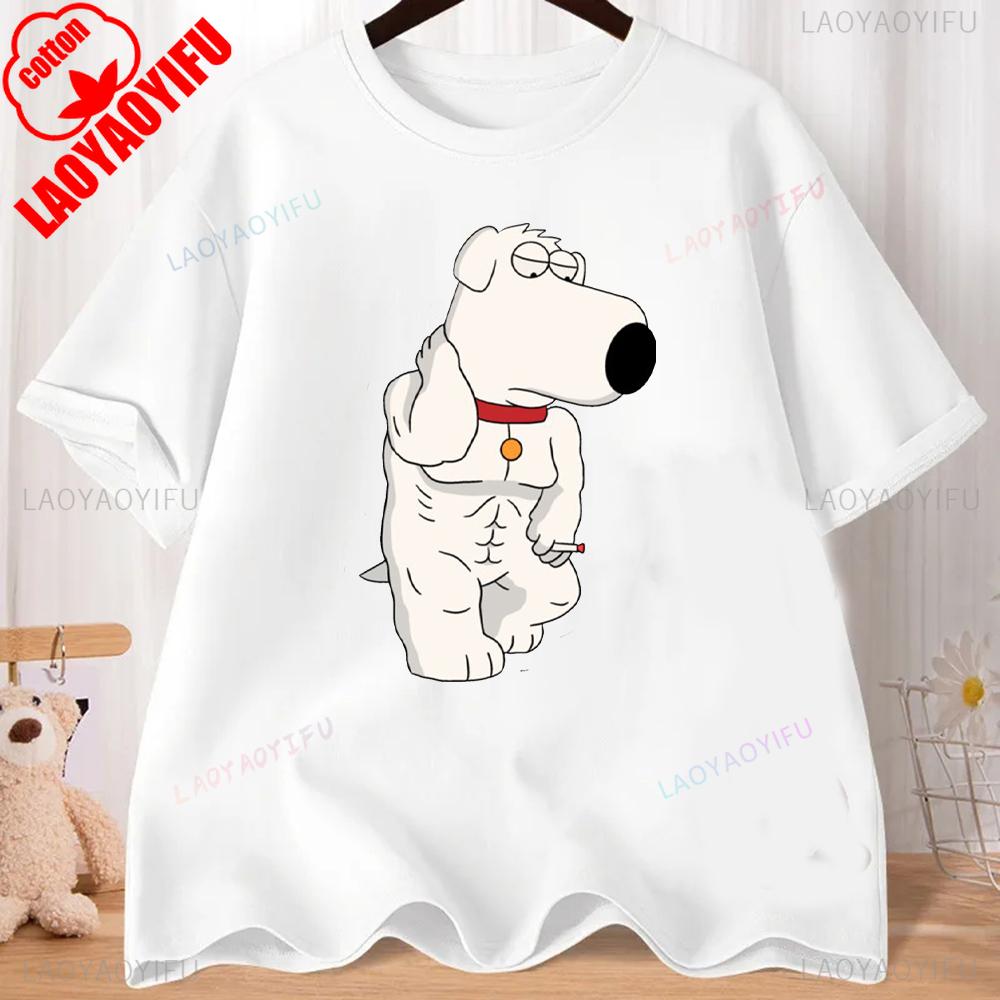 FMILY GUY Stewie Tattoo Brian Cartoon FMILY GUY Printed T-shirt for Fitness Training Jogging Outdoor Activities