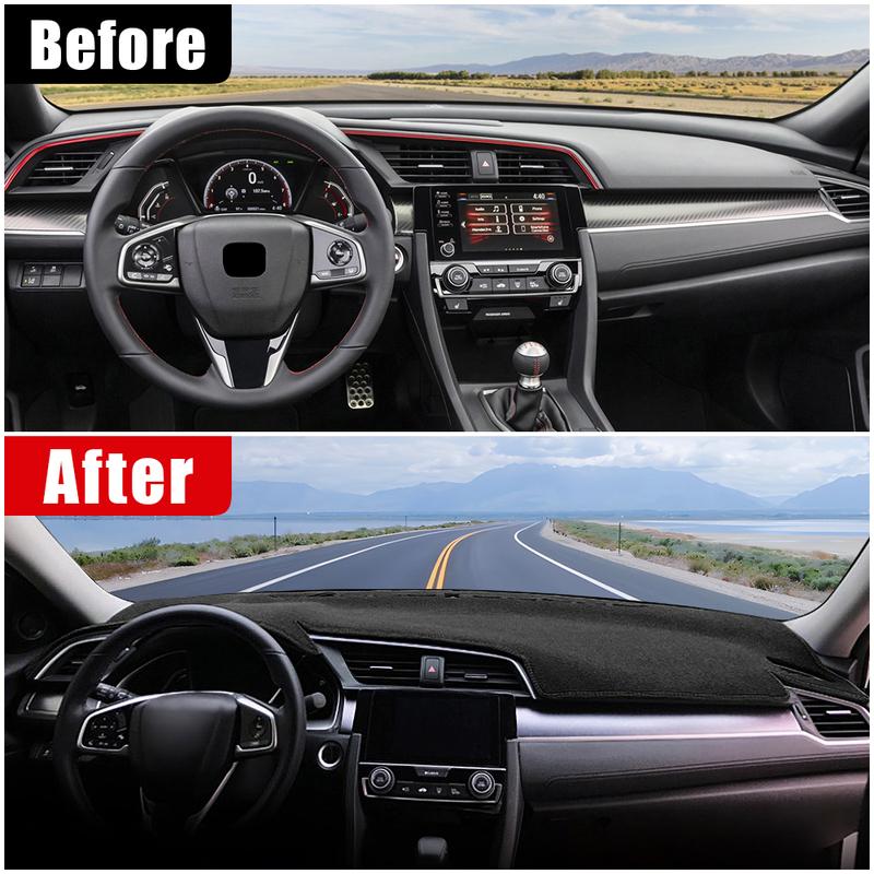 For Honda Civic 10th Gen 2016 2017 2018   Car Dashboard Cover Sun Shade Mats Avoid Light Pads Anti-UV Carpet Accessories