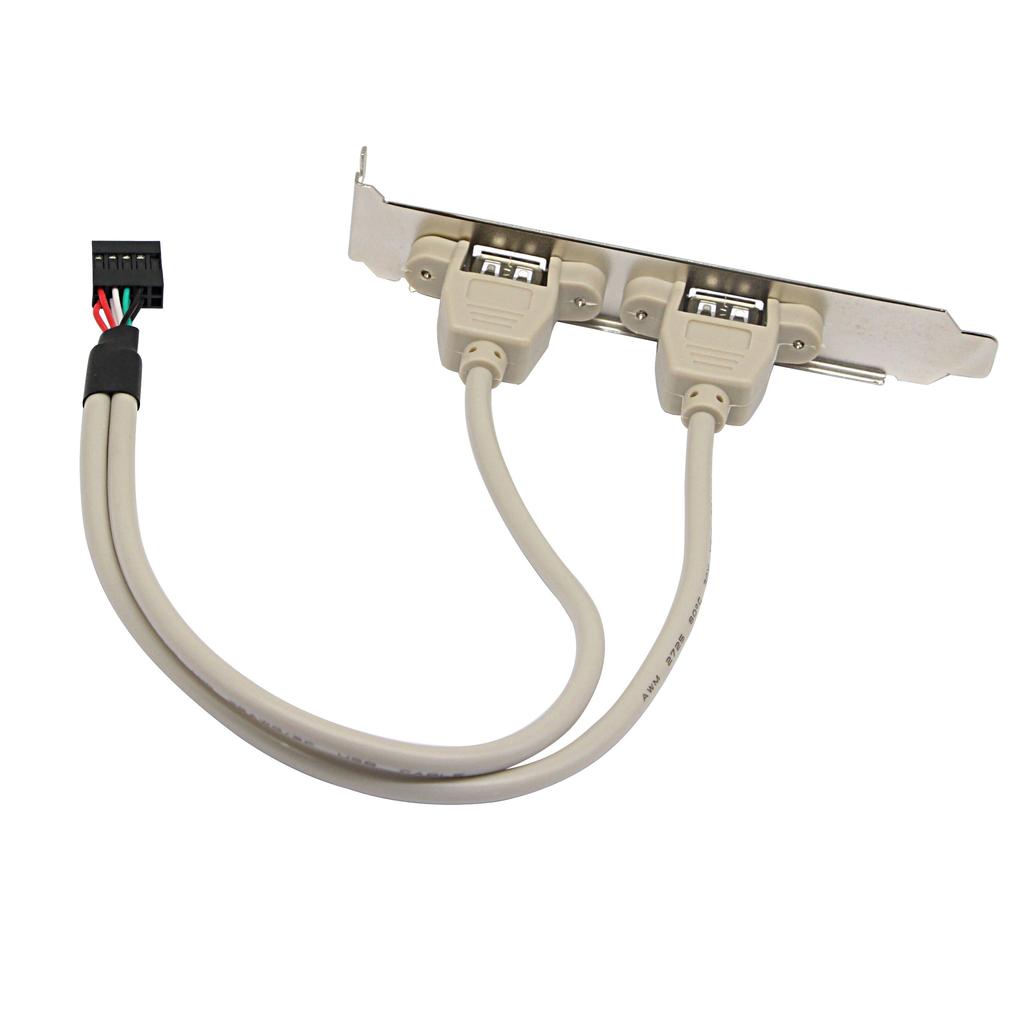 SinLoon Компьютерные Кабели Разъемы Новый USB-адаптер для материнской платы ПК Задняя Панель Кронштейн Расширения к IDC-кабелю материнской платы Адаптер Хоста [Набор из 2 шт.] &