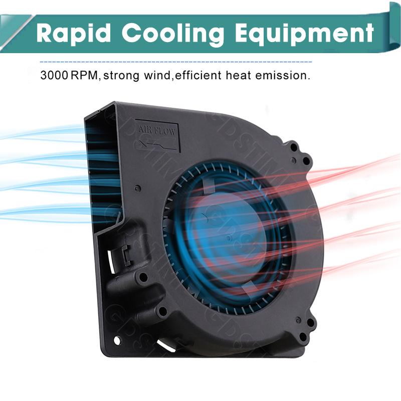 Gdstime 120MM Fan 24V 12V 5V 120MM*32MM Specialized Turbo Fan 12032 Large air Radial Fan for BBQ Grill,Industrial Portable Fan