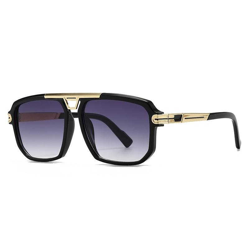 Новые Винтажные Классические Дизайнерские Квадратные Солнцезащитные Очки с Двойной Переносицей Женские Для Мужчин Мужские Роскошные Солнцезащитные Очки Панк Большие Очки с Оправой Защита от УФ-лучей 400