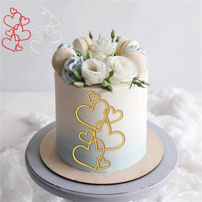 Новый золотой свадебный торт с любовью, акриловый торт-топпер для годовщины, свадьбы, дня рождения, вечеринки, украшения для торта