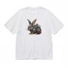 Men's Soft Classic T-Shirt Retro-Futuristic Bunny Artwork with Gear Details Tee