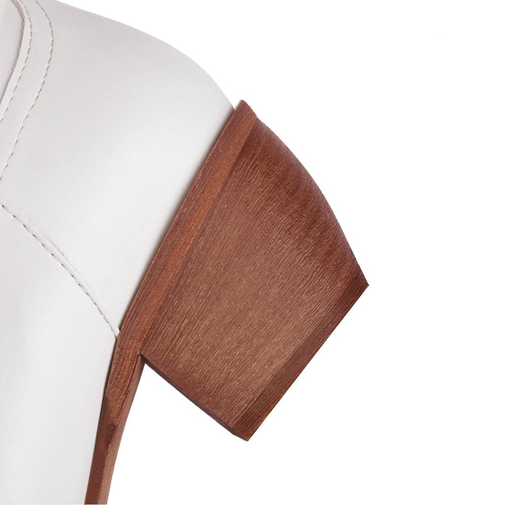 Krazing Pot ПУ осенне-зимние туфли на толстом высоком каблуке сапоги для верховой езды европейский дизайн вышивка шитье сохраняют тепло высокие сапоги до бедра