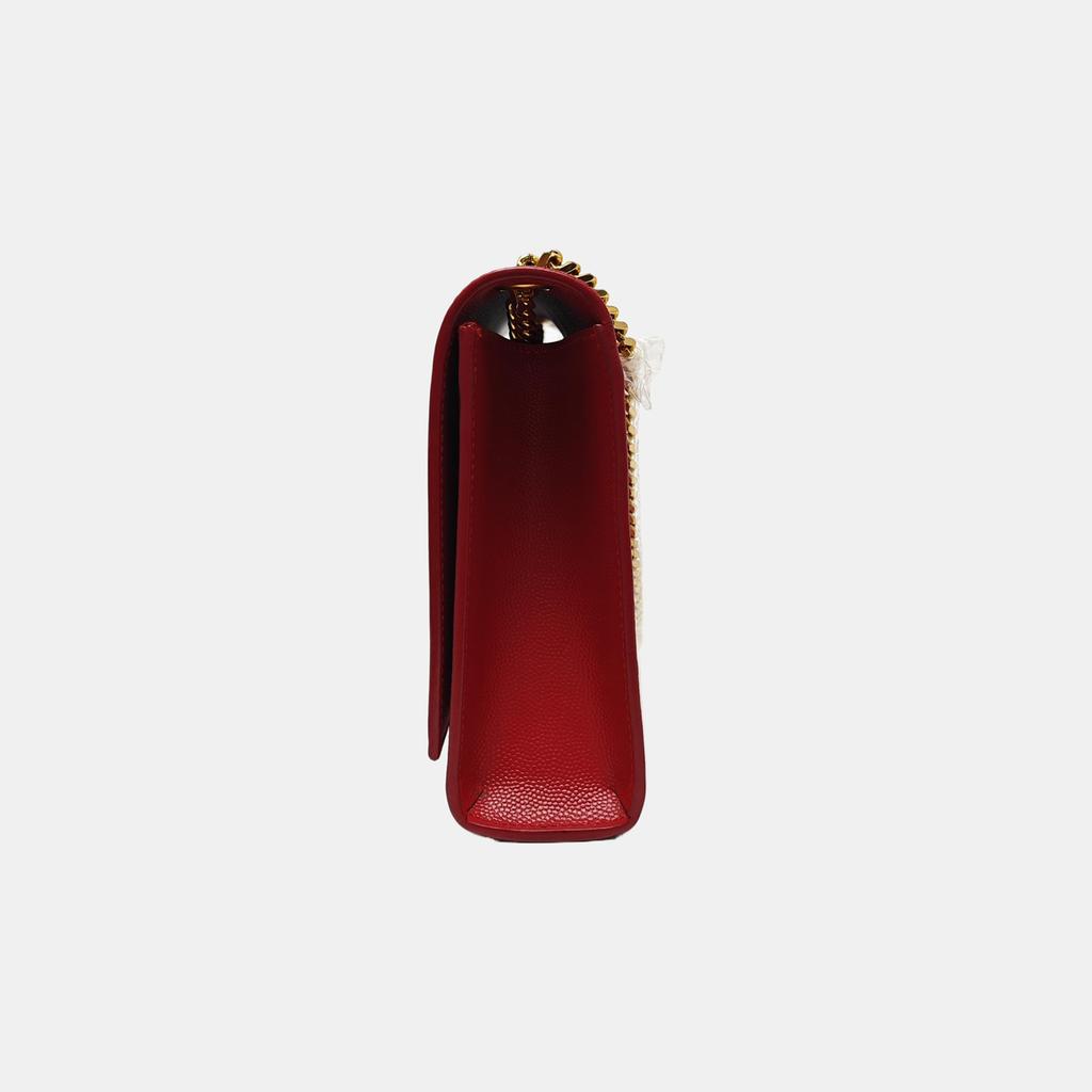 [Pre-Owned] Kate Medium Red Leather Shoulder Bag With Gold Hardware - Good #1TM5XJP