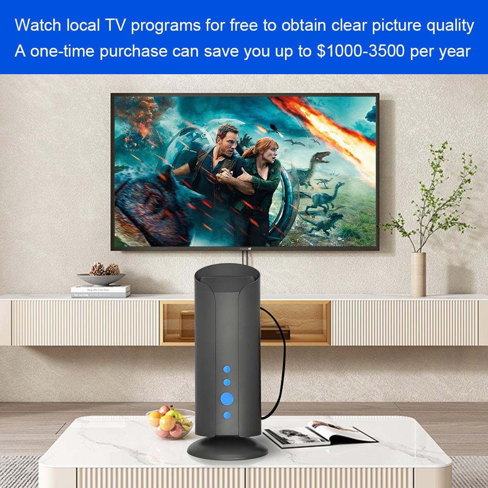 Комнатная ТВ-антенна для Smart TV, для дальнего приема и всех Smart TV, HD Цифровая с усилителем сигнала для местных каналов, Поддерживает 4K
