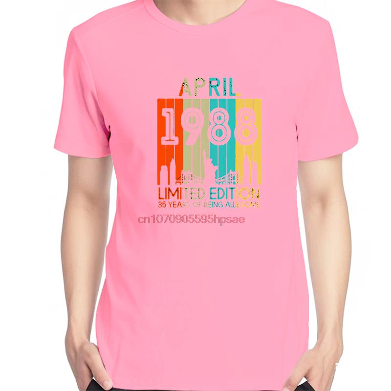 Vintage April 1988 Tshirt Birthday Gifts Graphic T Shirts Fashion Cotton New Shirts And Tshirts Summer Unisex Print T Shirt