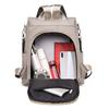 Solid Color Women Large Capacity Anti-theft Oxford Cloth Shoulder Bag Backpack
