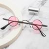 Retro Round Sunglasses, Colorful Trendy Round Frame Glasses, Colored Lens Prince Glasses