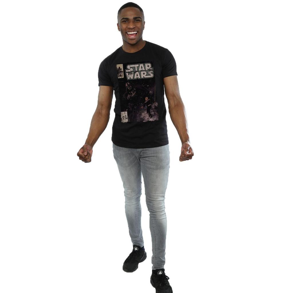 Star Wars Mens Darth Vader Duel Comic T-Shirt
