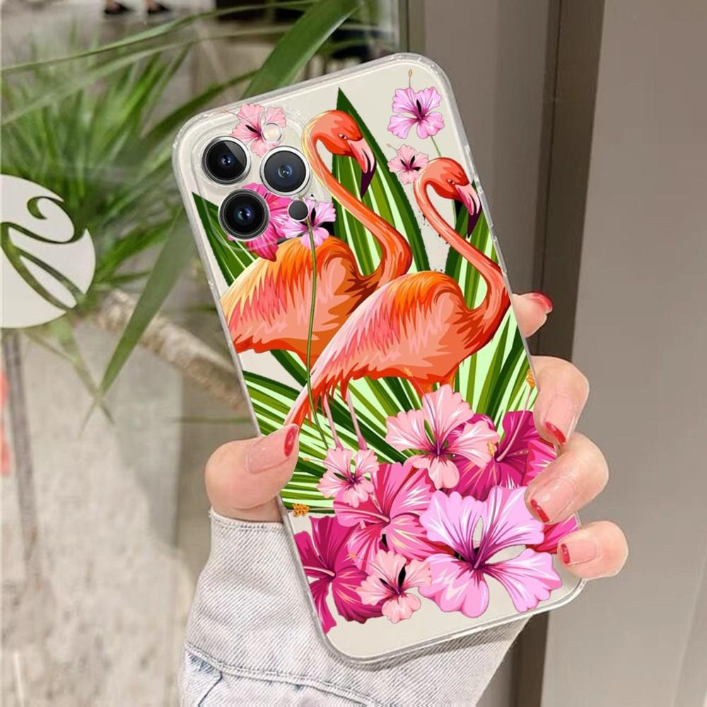 Модный чехол для телефона с фламинго для iPhone 15 13 14 Pro Max XS XR 12 11 Pro 13 Mini 6 7 8 Plus, мягкая прозрачная задняя крышка