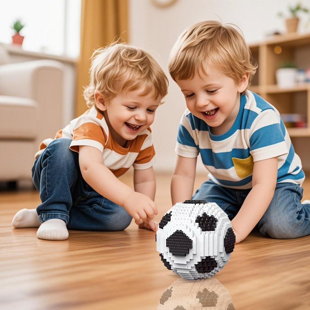 YANGUN Football Building Blocks Set, Miniature 3D Football Educational Toy, Building Blocks Decorations, Football Gifts for Adults and Children