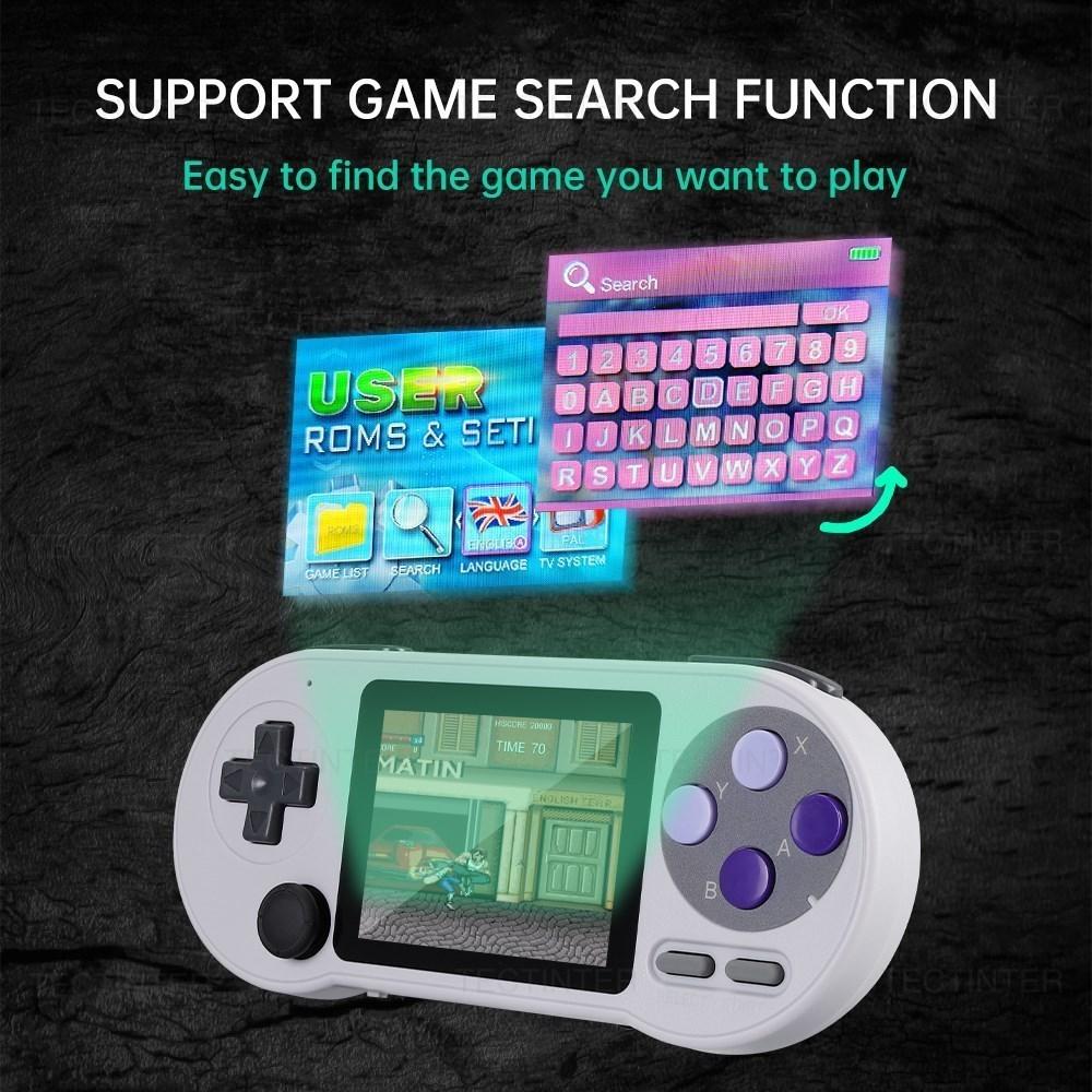 Sf2000 Портативная портативная игровая консоль, плеер, классическая игровая консоль в стиле ретро, ​​3-дюймовый Ips, встроенный 10000+ игр, поддержка AV-выхода