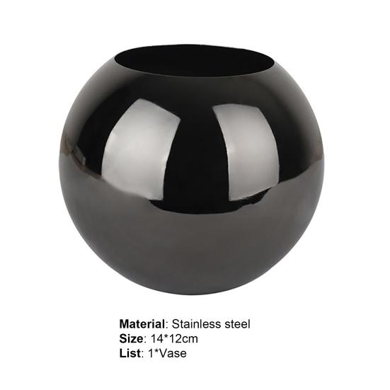 Небьющаяся полированная ваза для цветов из нержавеющей стали, минималистичные поделки, контейнер для цветов, домашний декор