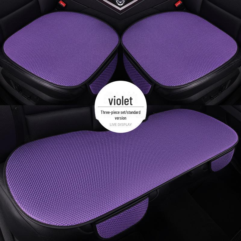 Комплект подушек для автомобильного сиденья из дышащего ледяного шелка для любого сезона, цельная конструкция с функциями вентиляции и комфорта.