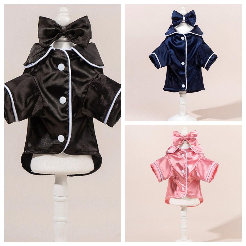 Мягкая собачья рубашка XS/L Одежда для кошек Модная пижама из шелка для питомцев Для дома