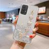 A 52 53 23 Блестящий чехол с цепочкой на запястье Love Heart для Samsung Galaxy A52 A53 A23 A13 A32 A72 A73 A33 4g 5g силиконовый чехол для браслета
