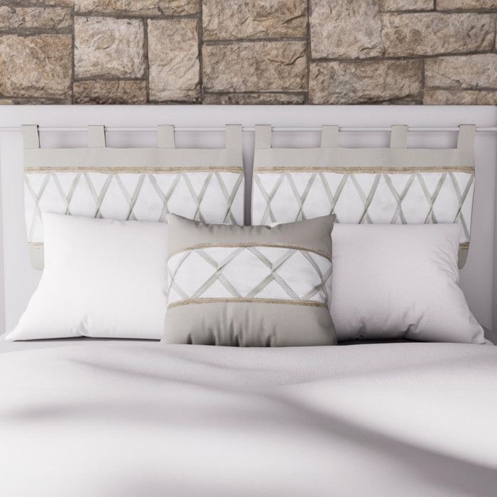 Headboard In Pure Cotton 45x70 Cm AUDE, by Soleil d'Ocre